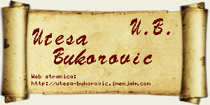 Uteša Bukorović vizit kartica